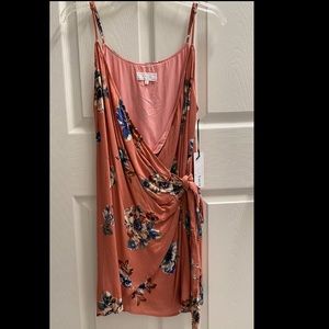 Coral wrap dress by Sage